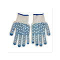 . Gants de sécurité tricotés en coton pointillé en PVC.